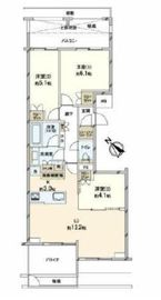 ロイヤルシーズン二子玉川 1階 間取り図