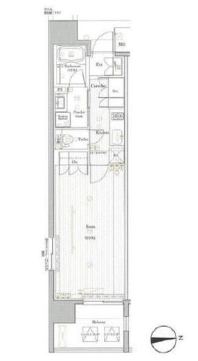 プレミアムキューブ秋葉原 8階 間取り図
