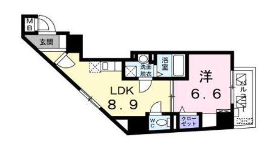 グランドルチェ駒込 603 間取り図