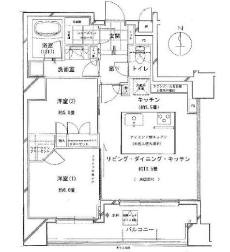 アスコットパーク両国石原 8階 間取り図