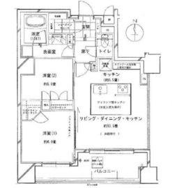 アスコットパーク両国石原 8階 間取り図