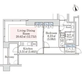 ラ・トゥール神楽坂 307 間取り図