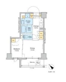 プラウドフラット墨田曳舟ディアージュ 304 間取り図