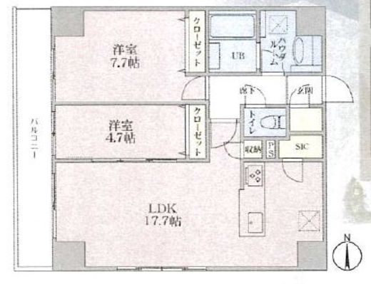 Plumeria 1304 間取り図