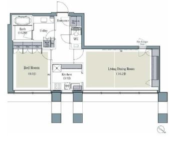 AKASAKA K-TOWER RESIDENCE 3001 間取り図