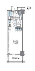 コンフォリア新宿イーストサイドタワー 1607 間取り図