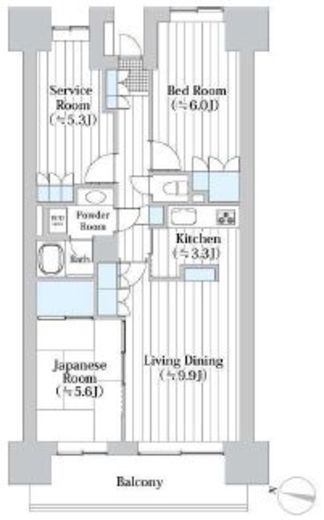 イーストパークス大島サザンスクエア 11階 間取り図
