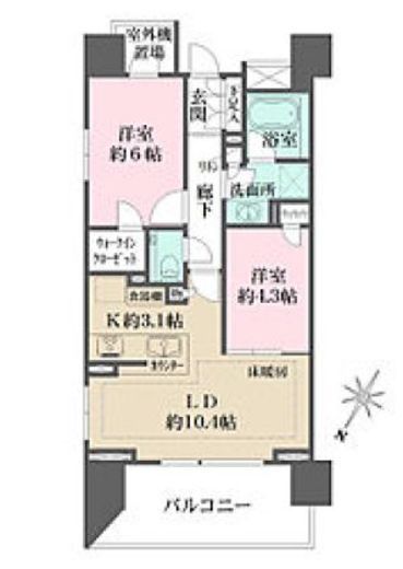 ザ・パークハウス赤坂レジデンス 7階 間取り図
