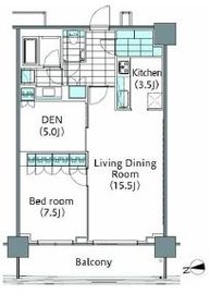 コンフォリア新宿イーストサイドタワー 912 間取り図