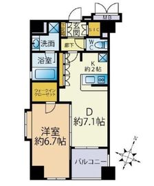 デュオ・スカーラ西麻布タワーウエスト 8階 間取り図