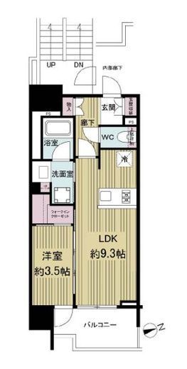 イニシア北千住レジデンス 8階 間取り図