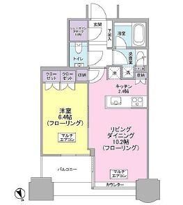 青山パークタワー 5階 間取り図