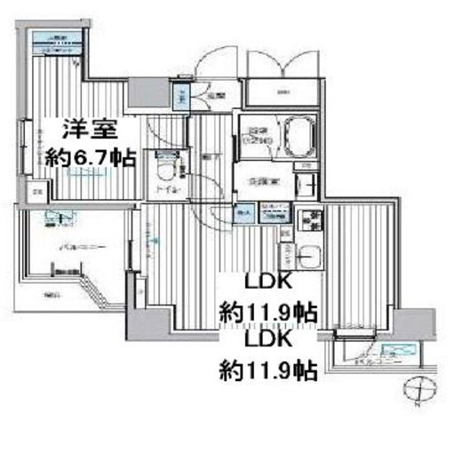 Gate127 503 間取り図