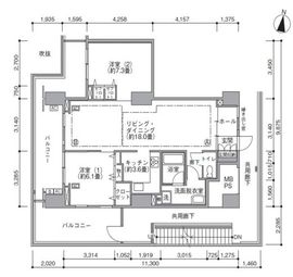 東雲キャナルコートCODAN 16-513 間取り図