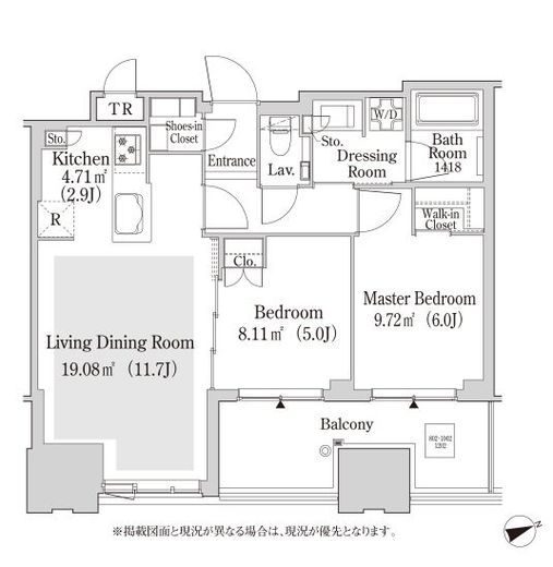 大崎ガーデンレジデンス 802 間取り図
