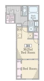 Reve Residence 白金台Ⅲ (レーヴレジデンス白金台Ⅲ) 301 間取り図