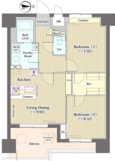 トーク西池袋ウェルフォート 703 間取り図