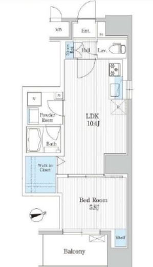 東京Hightower (東京ハイタワー) 302 間取り図
