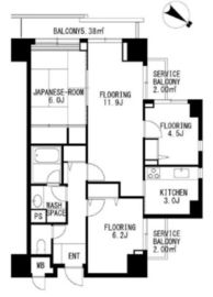 グランドメゾン三軒茶屋 10階 間取り図