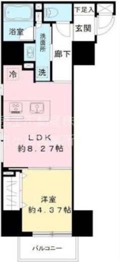 MODIER KOMAZAWA (モディア駒沢) 801 間取り図