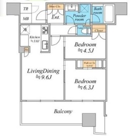 パークタワー晴海 25階 間取り図