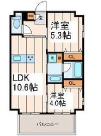 フロントコート両国 302 間取り図