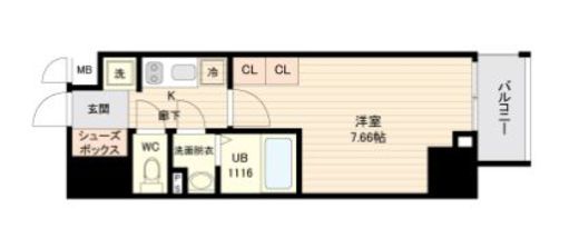 オープンブルーム品川南大井 802 間取り図