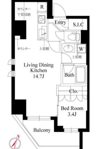 TAS浅草レジデンス 1202 間取り図