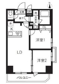 ハーモニーレジデンスグローバルキャピタル 1304 間取り図