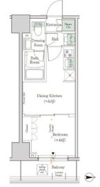 ONE ROOF RESIDENCE SHIN OKACHIMACHI (ワンルーフレジデンス新御徒町) 1102 間取り図