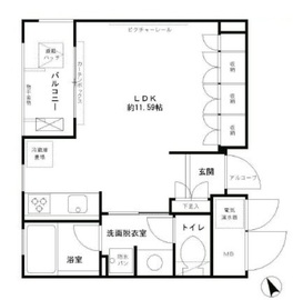 エル・セレーノ西早稲田 417 間取り図