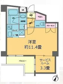 カスタリア南麻布 102 間取り図