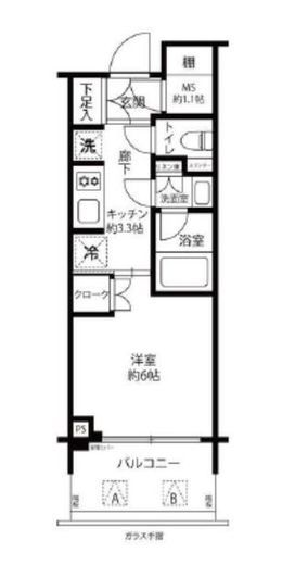 パークタワー勝どきミッド/サウス 12階 間取り図