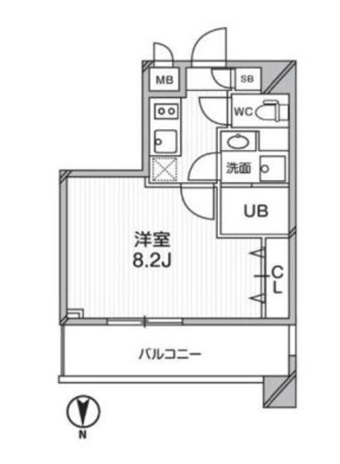 プライマル武蔵関 417 間取り図