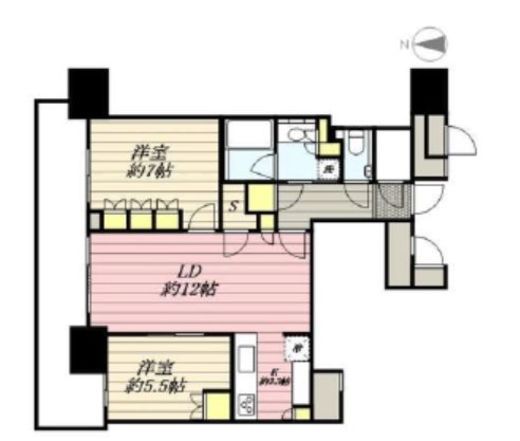 THE TOYOSU TOWER 38階 間取り図