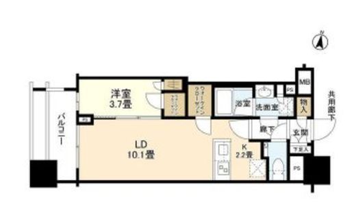 クレヴィア文京湯島 13階 間取り図