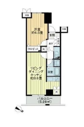 グリアス横浜プルミエール 10階 間取り図