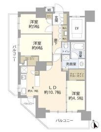 ブリリア品川戸越耀邸 8階 間取り図