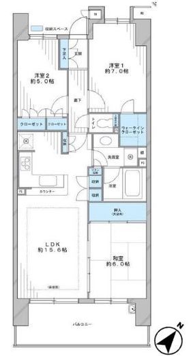 デュオシティイースト 14階 間取り図