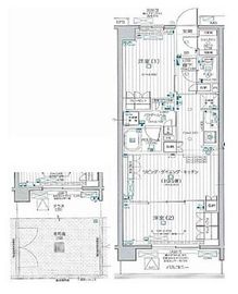 デュオステージ北千住 1階 間取り図