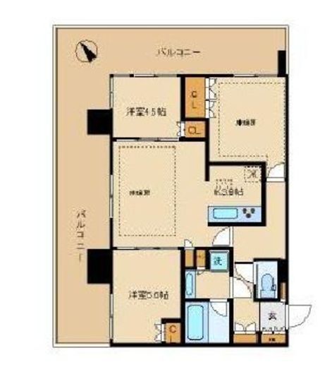 シティタワー新宿 20階 間取り図