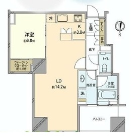 シティタワーズ豊洲ザ・ツイン ノースタワー 14階 間取り図