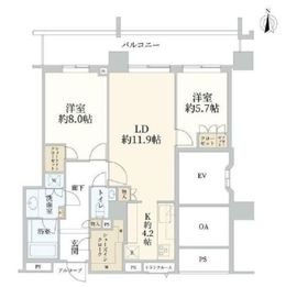 コスモポリス品川 35階 間取り図