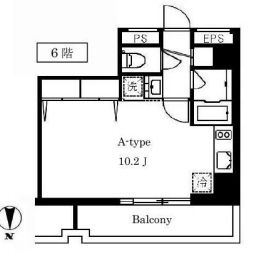 広尾ウエスト 6Ａ 間取り図