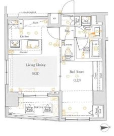 ブレシア新御徒町 6階 間取り図