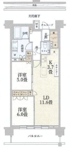 ドレッセ美しが丘フロント 6階 間取り図