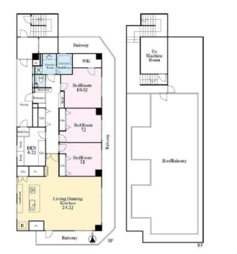 藤和シティコープ高円寺南 9階 間取り図