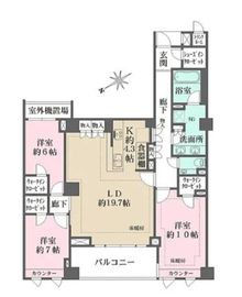 ザ・パークハウス代々木上原 5階 間取り図