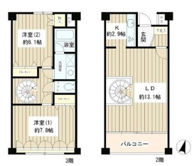 パークイースト代々木 203 間取り図