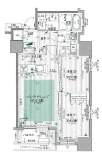アルシア日暮里 7階 間取り図